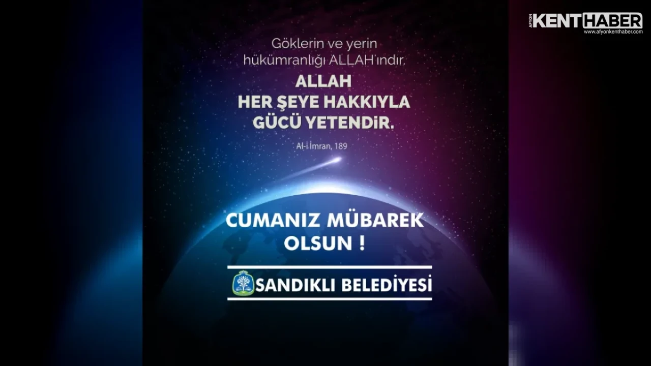 Sandıklı Belediyesi’nden Mübarek Cuma Günü Mesajı ve Paylaşımı