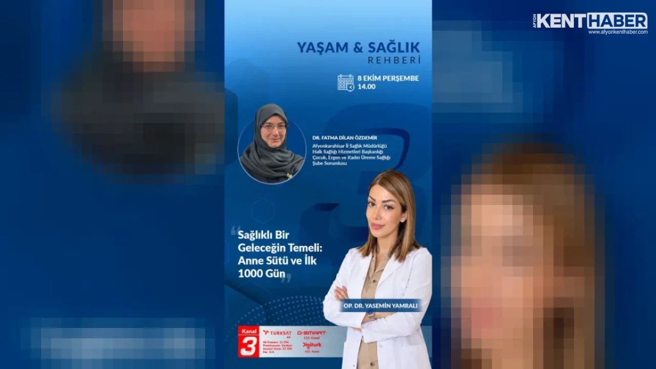 Afyonkarahisar Sağlık İl Müdürlüğü Kanal 3 Ekranlarında Anne Sütünü ve İlk 1000 Günü Anlatıyor