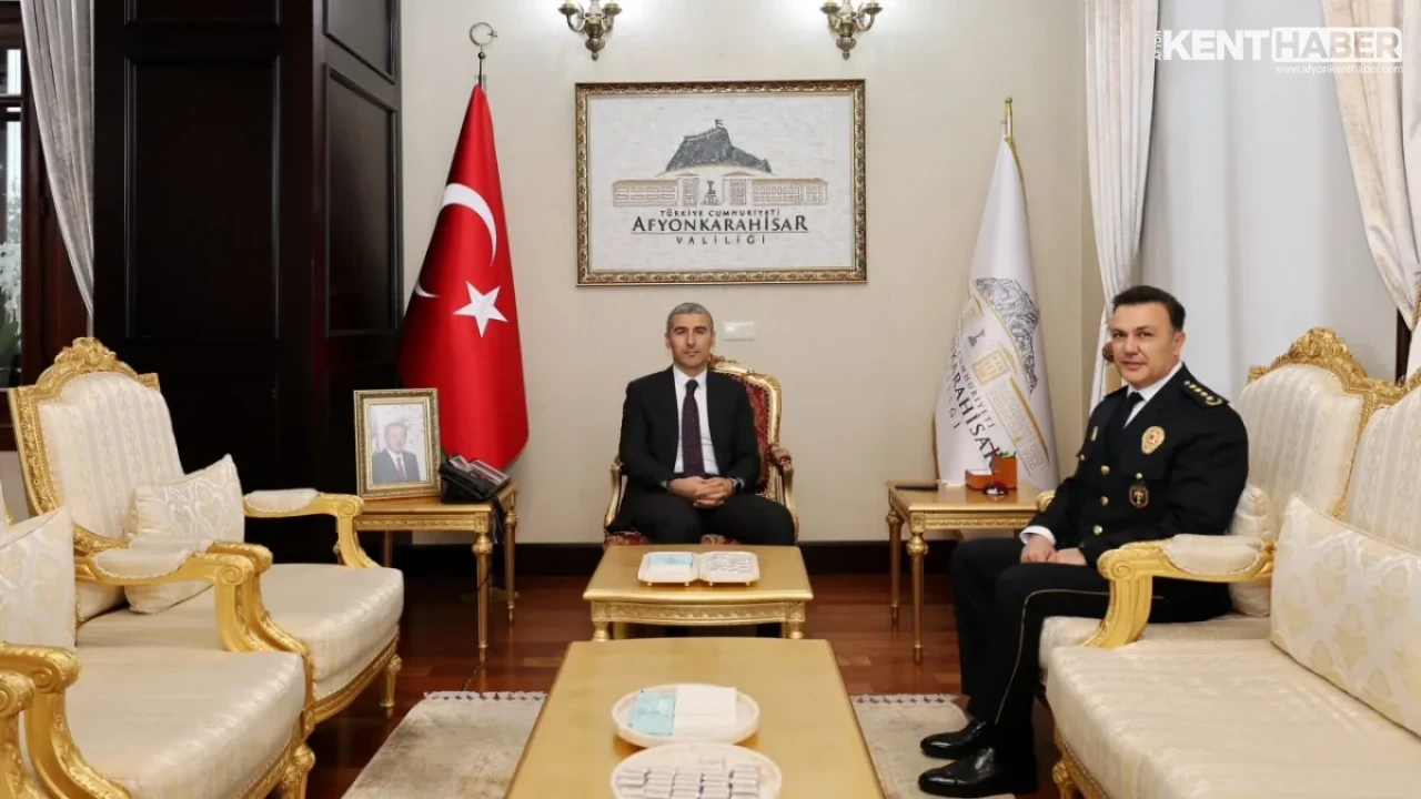 Afyonkarahisar İl Emniyet Müdürü Gökhan Demirtola’dan Vali Dr. Naci Aktaş’a Makam Ziyareti