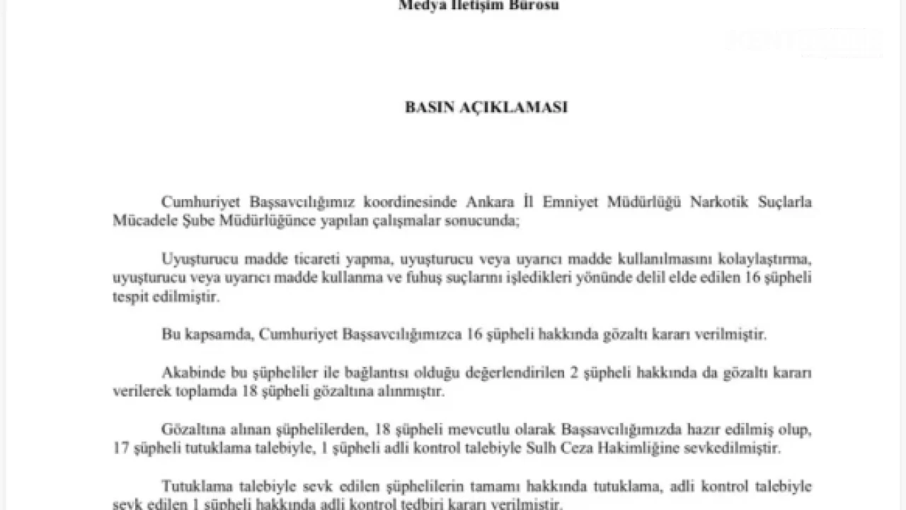 Ankara'da Büyük Narkotik Operasyonu: Uyuşturucu ve Fuhuş Çetesine 17 Kişilik Tutuklama Kararı - Detay Görsel 2