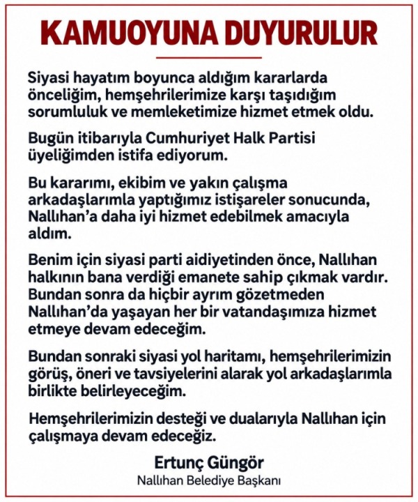Ankara Siyasetinde Deprem: Nallıhan'dan da Art Arda İstifa Haberleri Geldi - Detay Görsel 2