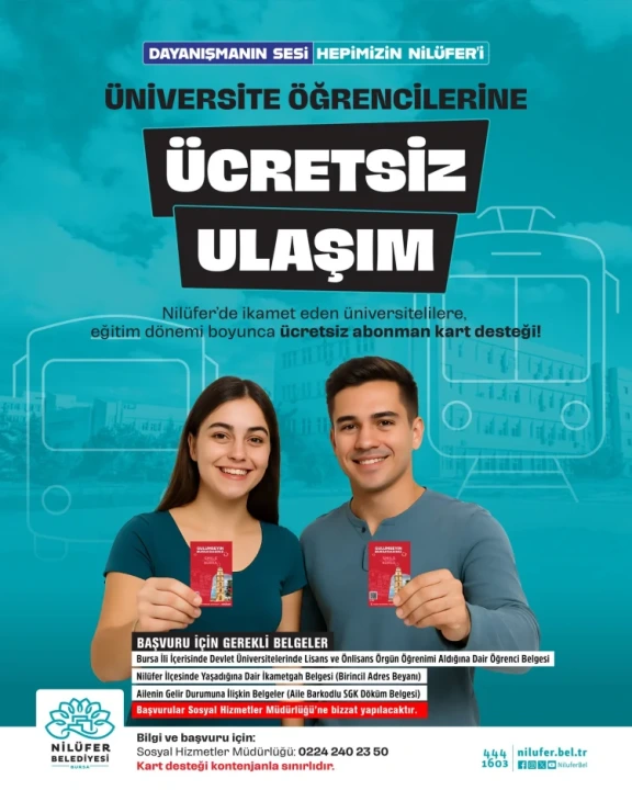 Bursa Nilüfer Belediyesi'nden Üniversite Öğrencilerine Yönelik Ücretsiz Ulaşım Desteği Başladı - Detay Görsel 2