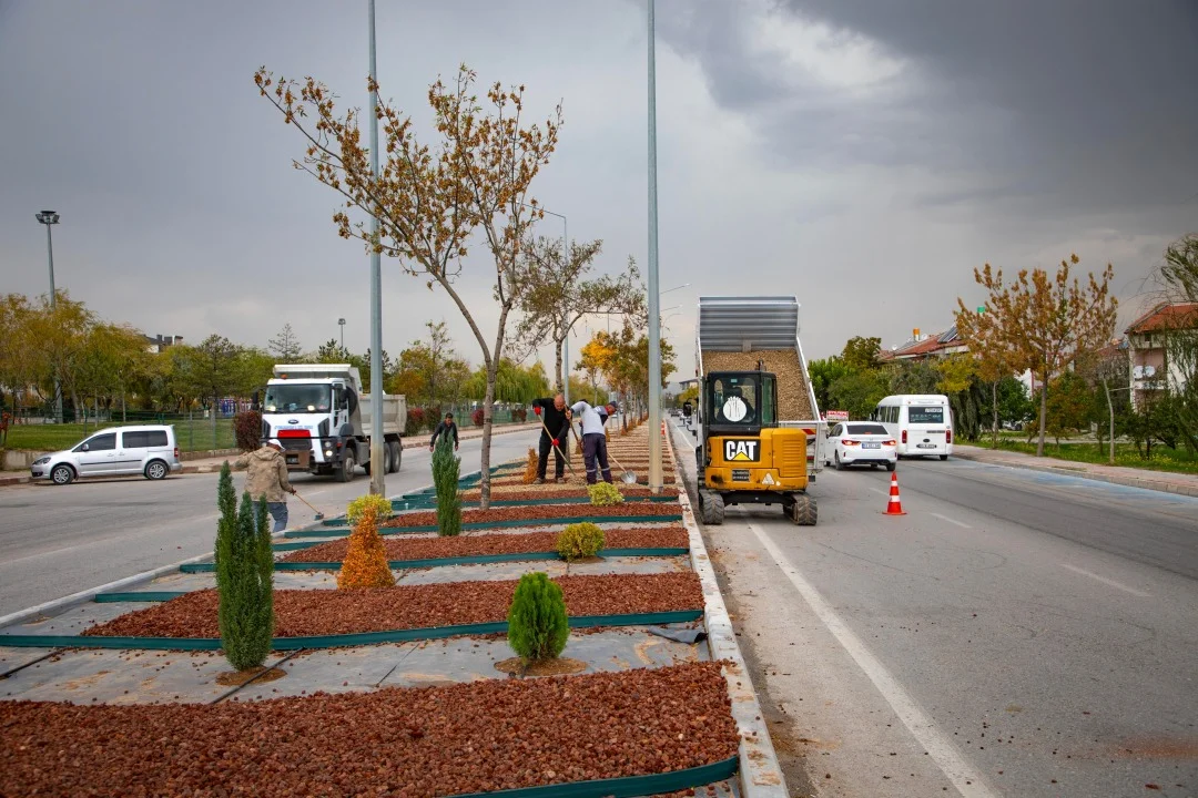 Afyonkarahisar'da Filli Kavşak ile Devlet Hastanesi Arasındaki Orta Refüj Yeşillendirildi - Detay Görsel 3