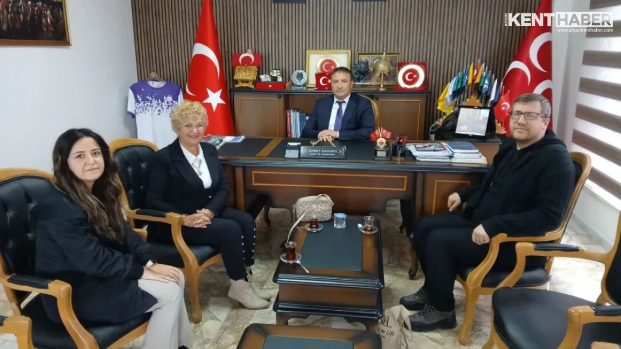 Afyonkarahisar Basınından Siyasi Ziyaret: Gün FM’den MHP İl Başkanı Kahveci’ye Tebrik