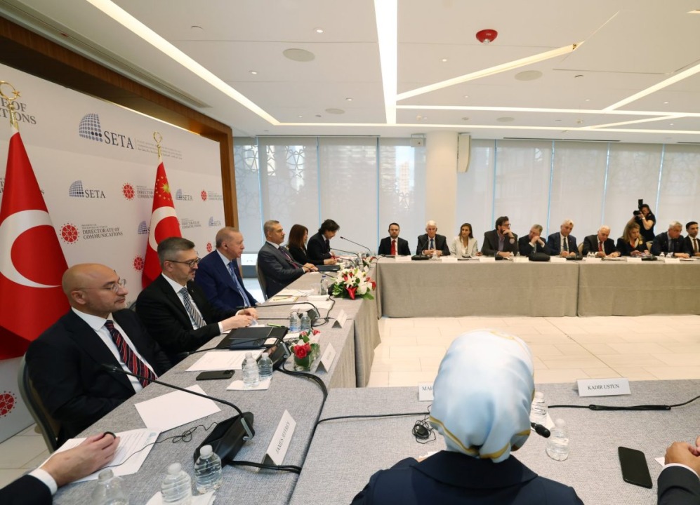 Cumhurbaşkanı Erdoğan New York'ta Düşünce Kuruluşu Temsilcileriyle Yuvarlak Masa Toplantısında Buluştu - Detay Görsel 1