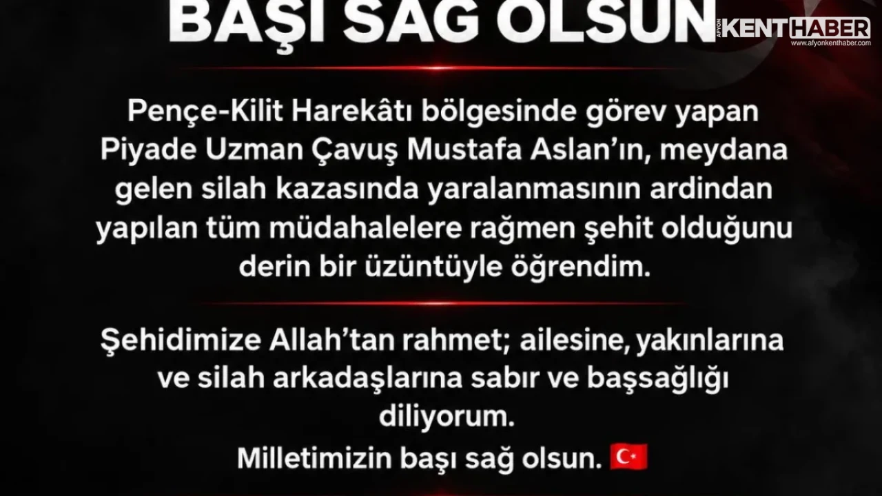 Pençe-Kilit Bölgesinden Acı Haber: Piyade Uzman Çavuş Mustafa Aslan Şehit Oldu
