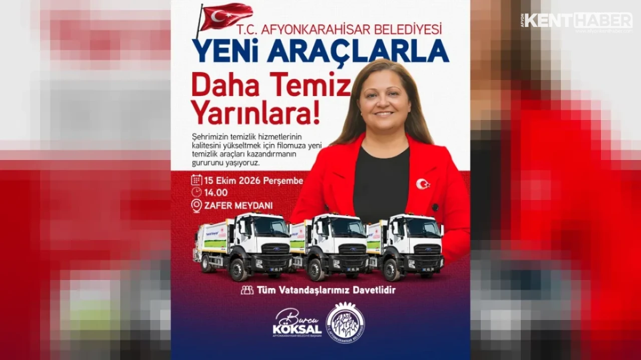 Afyonkarahisar Belediyesi Temizlik Filosunu Güçlendiriyor: Yeni Araçlar Zafer Meydanı’nda Hizmete Alınıyor