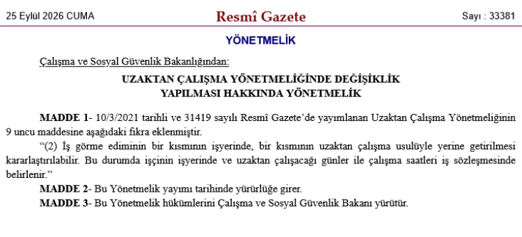 Uzaktan Çalışmada Yeni Dönem Başladı: Hibrit Çalışma Modeli Resmiyet Kazandı - Detay Görsel 2