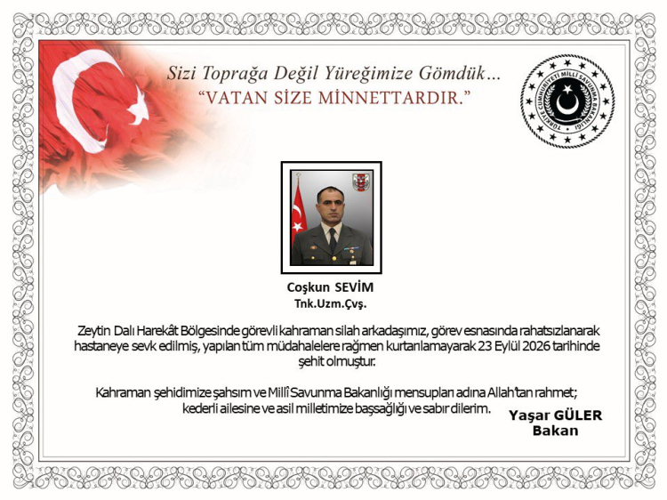 Zeytin Dalı Harekât Bölgesi'nden Acı Haber: Kahraman Mehmetçik Şehit Oldu - Detay Görsel 2