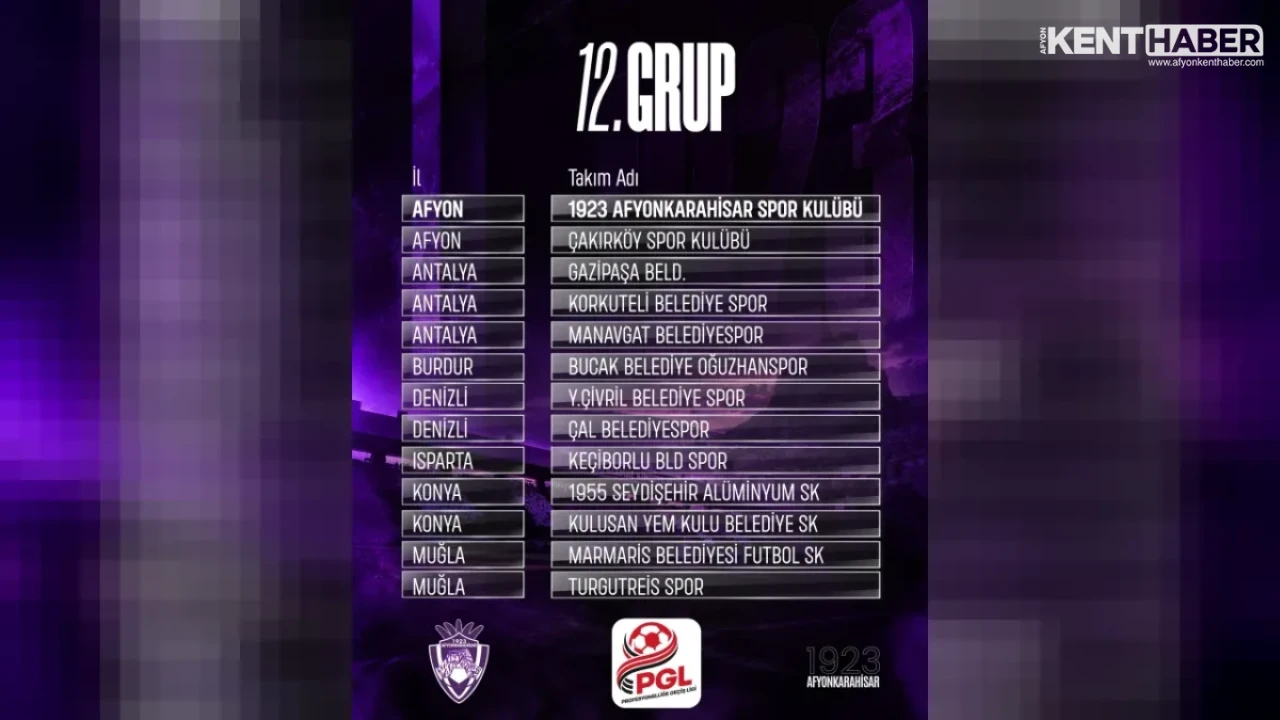 1923 Afyonkarahisar Spor Kulübü TFF PGL 12. Grup Mücadelesi İçin Hazır