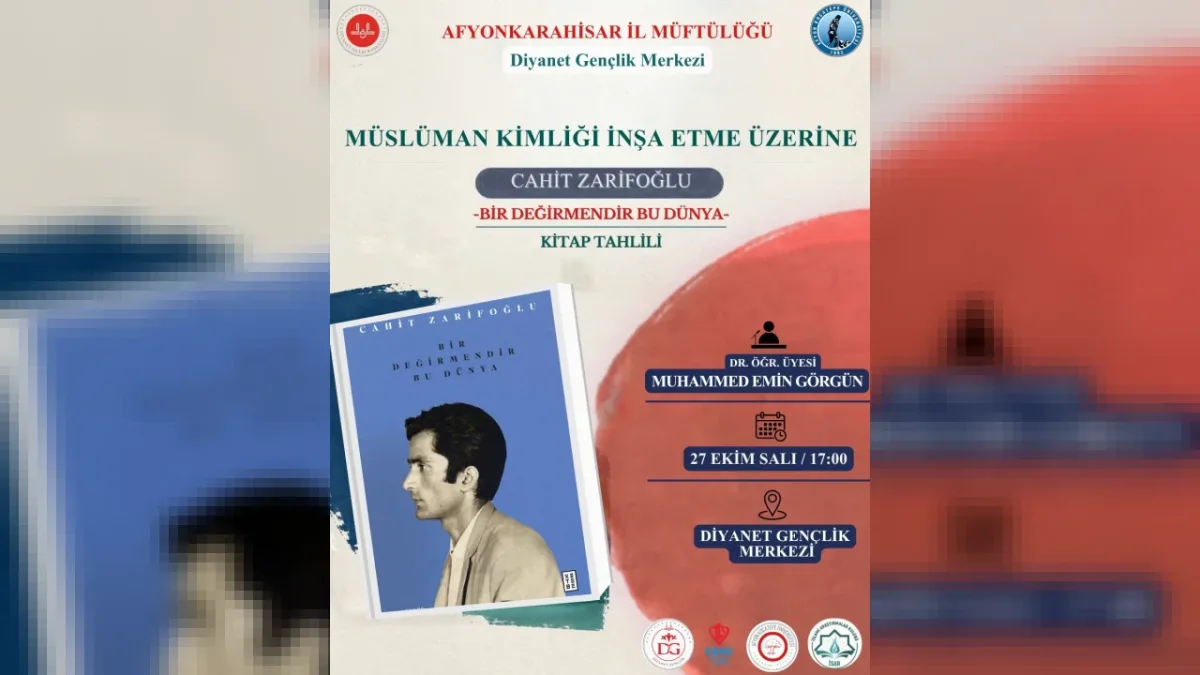 Afyonkarahisar İl Müftülüğü’nden Cahit Zarifoğlu Kitap Tahlili Etkinliği