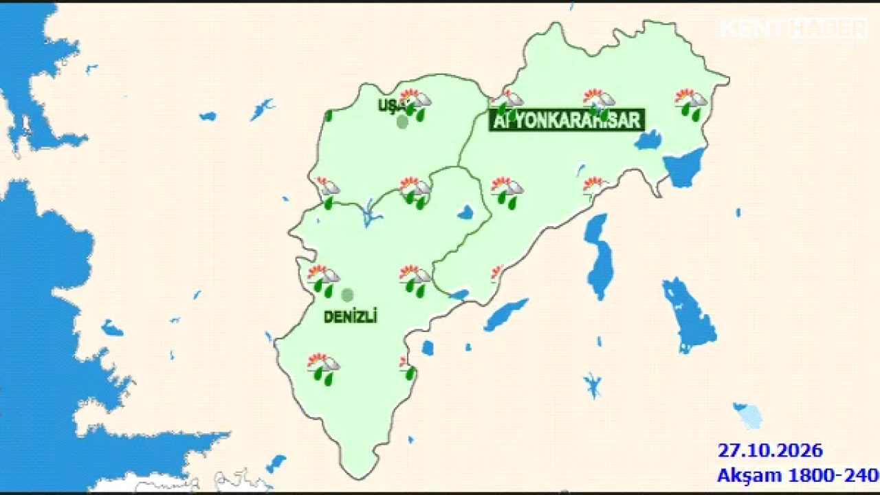 Afyonkarahisar’da Sonbahar Yağmurları Başlıyor: 28 Ekim 2026 İlçe İlçe Hava Durumu ve Sıcaklık Raporu