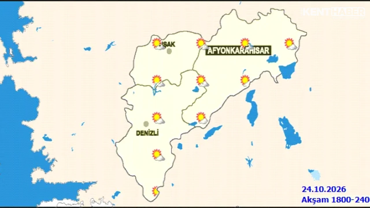 Afyonkarahisar’da Termometreler 23 Dereceyi Gösterecek: 25 Ekim 2026 Hava Durumu Tahmini