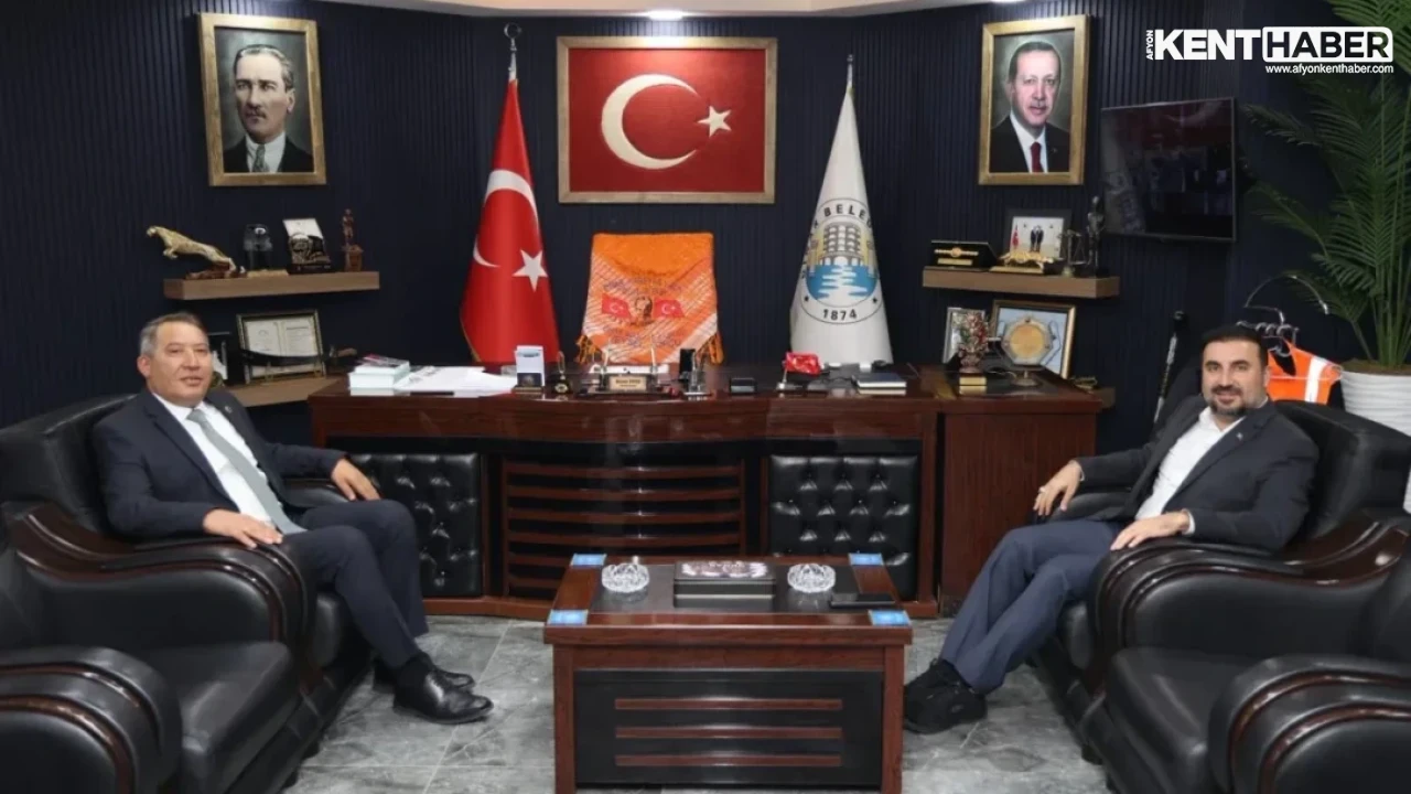 AK Parti Afyonkarahisar İl Başkanı Dr. Özgür Kavak'tan Dinar Belediye Başkanı Veysel Topçu'ya Ziyaret - Detay Görsel 1
