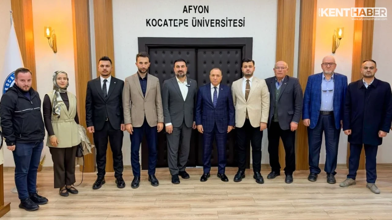 AK Parti Heyetinden Afyon Kocatepe Üniversitesi Rektörü Prof. Dr. Mehmet Karakaş'a Makam Ziyareti - Detay Görsel 3