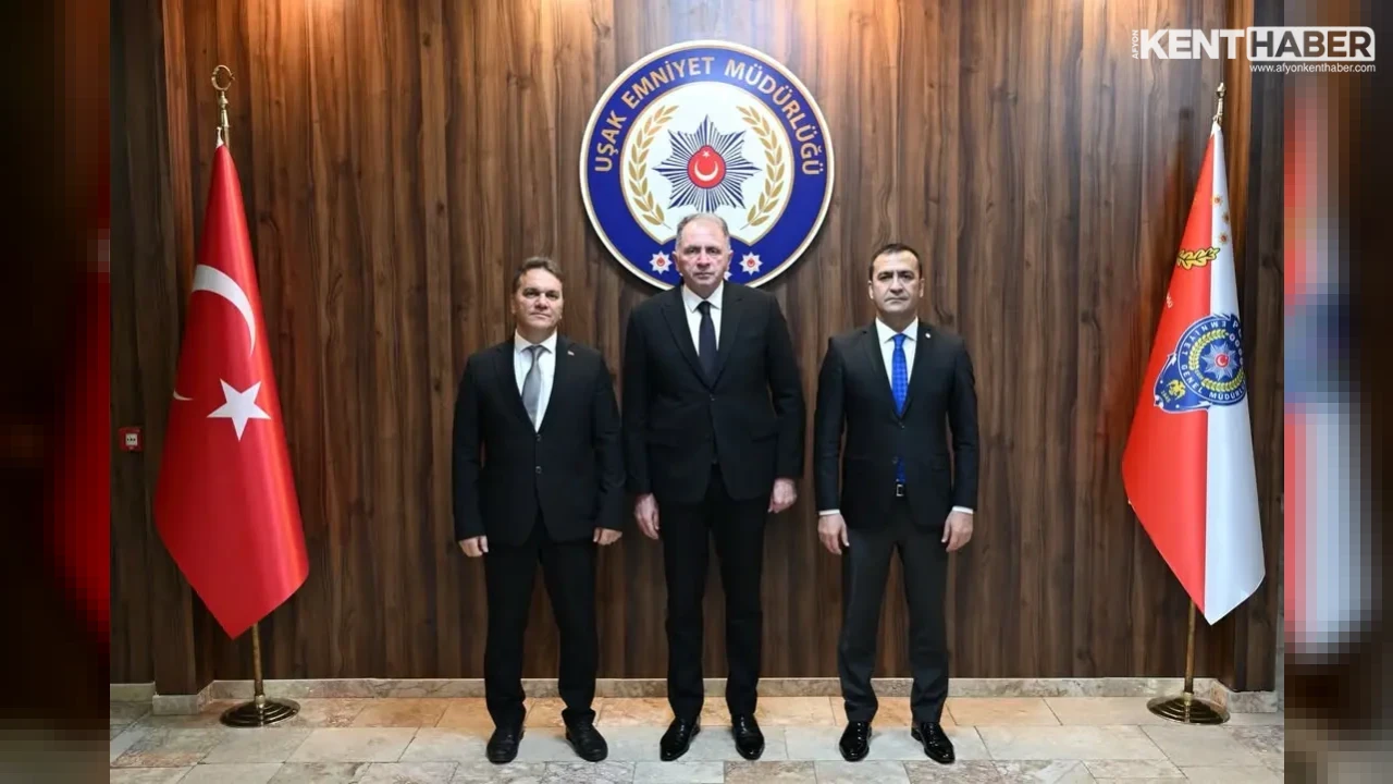 Uşak Emniyet Müdürlüğü’nde Kritik Ziyaret: Polis Başmüfettişlerinden Emniyet Müdürüne Temas