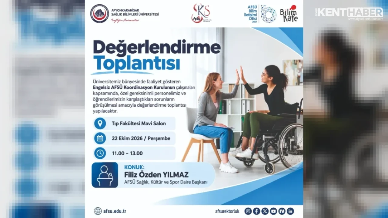 Afyonkarahisar Sağlık Bilimleri Üniversitesinde Kapsamlı Değerlendirme Toplantısı gerçekleştirilecek