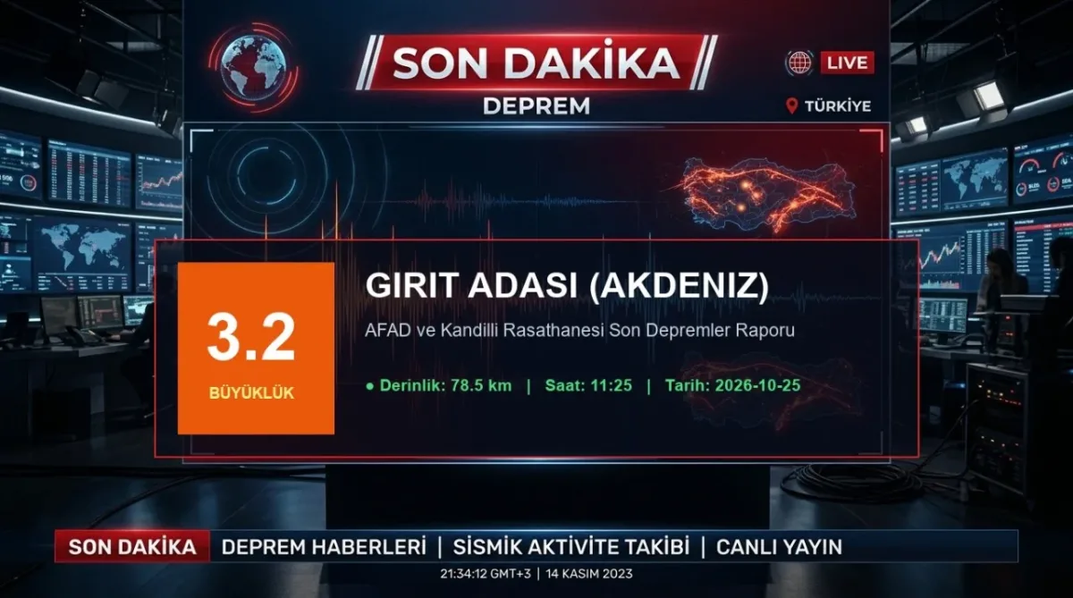 SON DAKİKA: Akdeniz Girit Adasinda 3.2 Buyuklugunde Deprem! AFAD ve Kandilli Son Depremler
