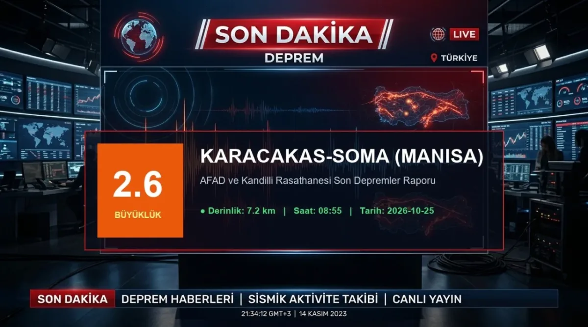 SON DAKİKA: Manisa Soma’da 2.6 Büyüklüğünde Deprem! AFAD ve Kandilli Son Depremler