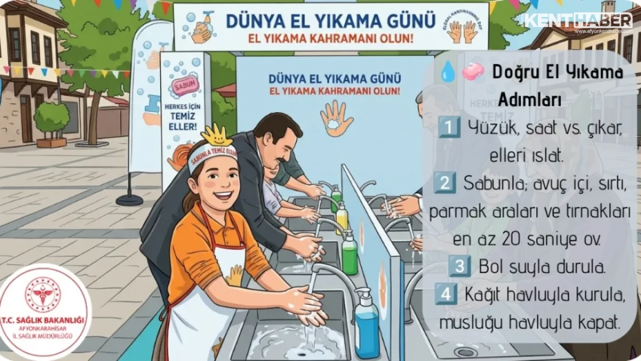 Afyonkarahisar Devlet Hastanesi’nden Dünya El Yıkama Günü Çağrısı: 4 Kritik Adımda Hastalıklardan Korunun