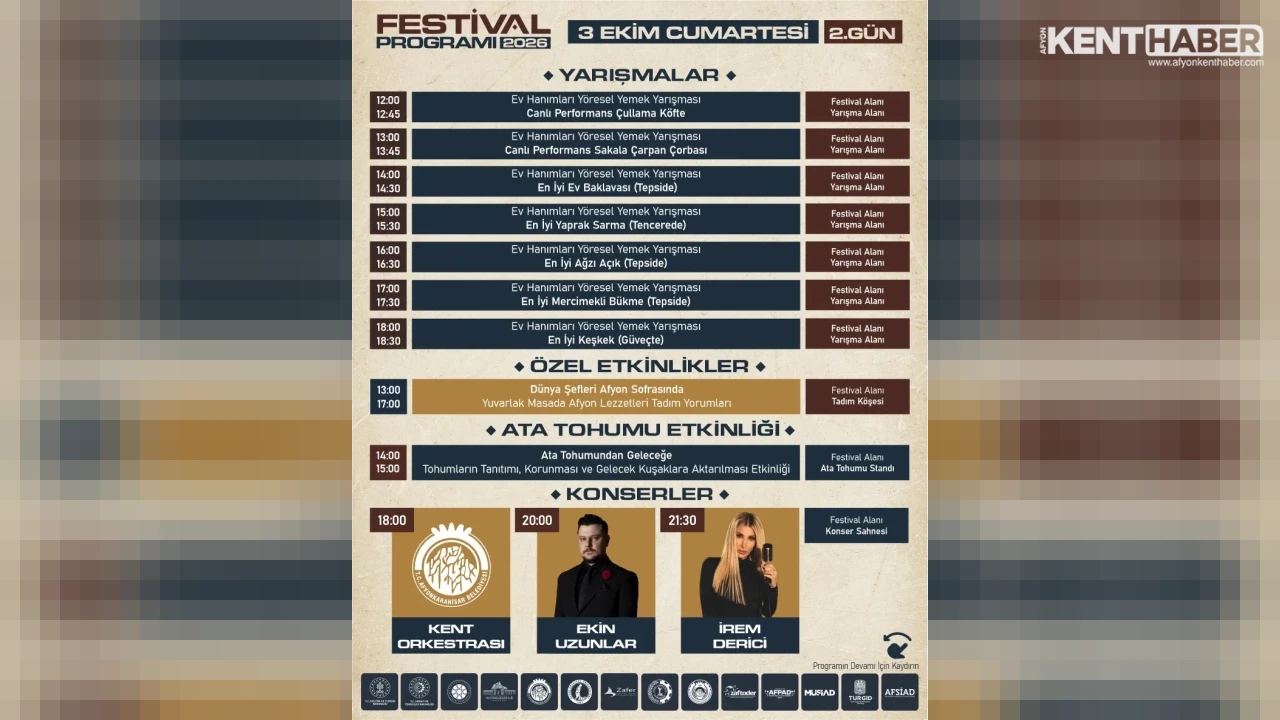 8. Uluslararası Gastro Afyon Turizm ve Lezzet Festivali İkinci Gününde Coşkuyla Devam Ediyor - Detay Görsel 1