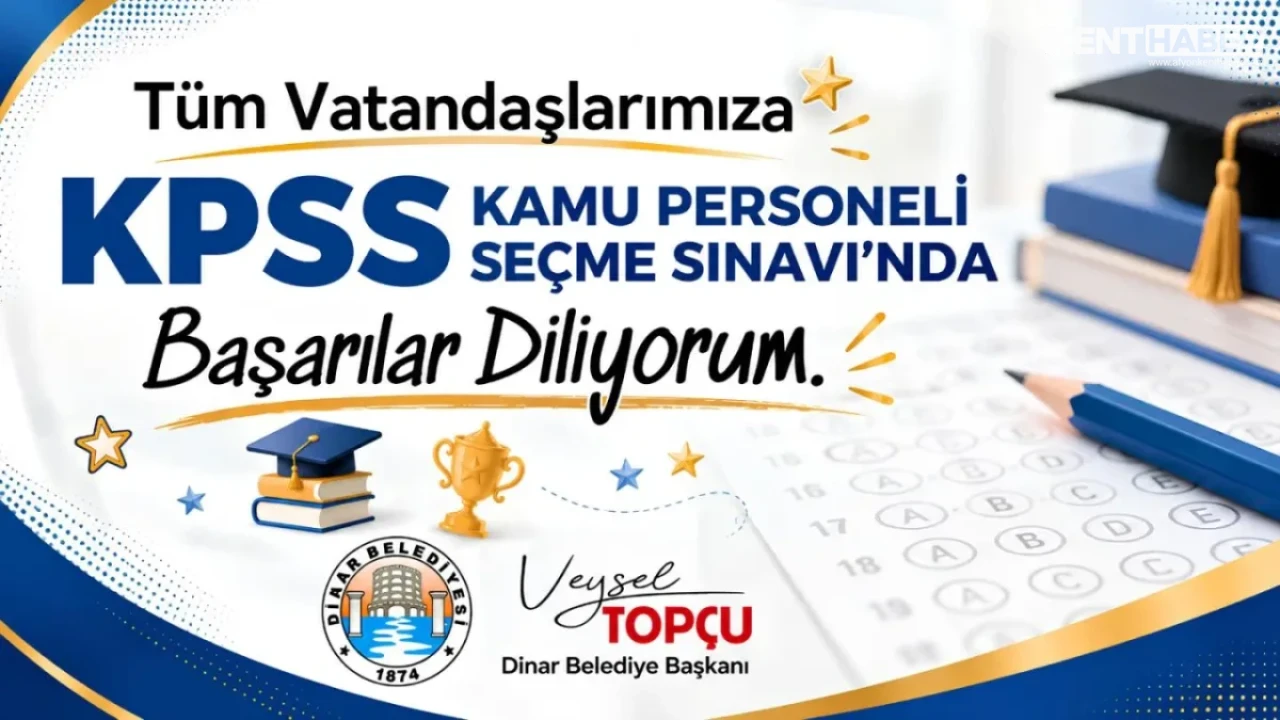 Dinar Belediyesi’nden KPSS Adaylarına Ücretsiz Ulaşım ve Başarı Desteği