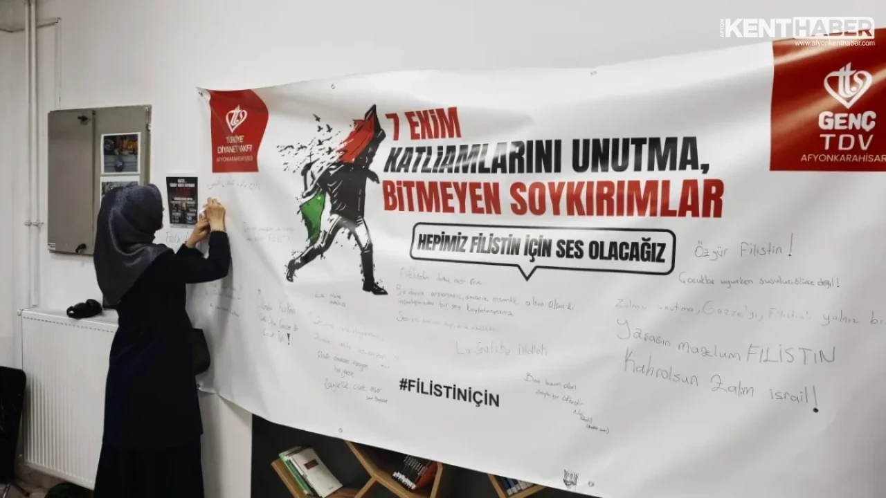 Genç TDV Afyonkarahisar Şubesi’nden Filistin’e Destek Etkinliği
