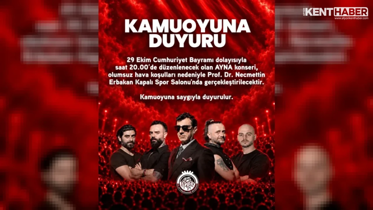 Afyonkarahisar Belediyesi’nden Ayna Konseri Açıklaması: Yer Değişikliği Duyuruldu