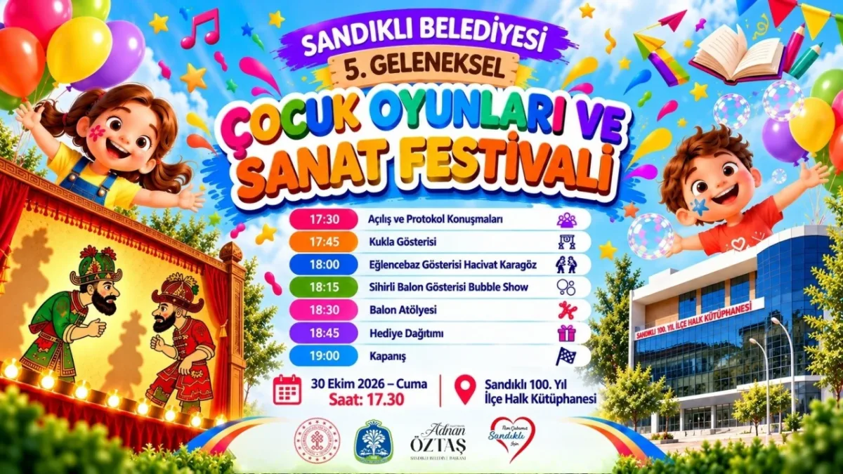 Sandıklı Belediyesi’nden Çocuklar İçin Dev Festival: 5. Geleneksel Çocuk Oyunları ve Sanat Festivali Başlıyor