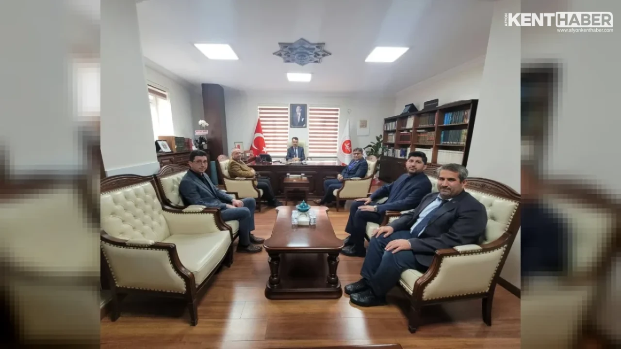 Afyonkarahisar İl Müftüsü Dr. Ali Hayri Çelik’e Kurum ve Sendikalardan Hayırlı Olsun Ziyareti