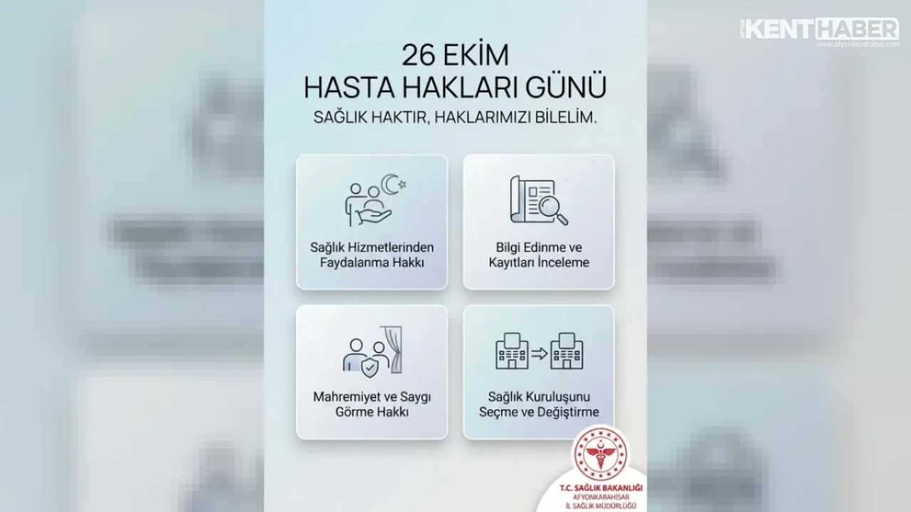 Afyonkarahisar Devlet Hastanesi’nden 26 Ekim Hasta Hakları Günü Açıklaması
