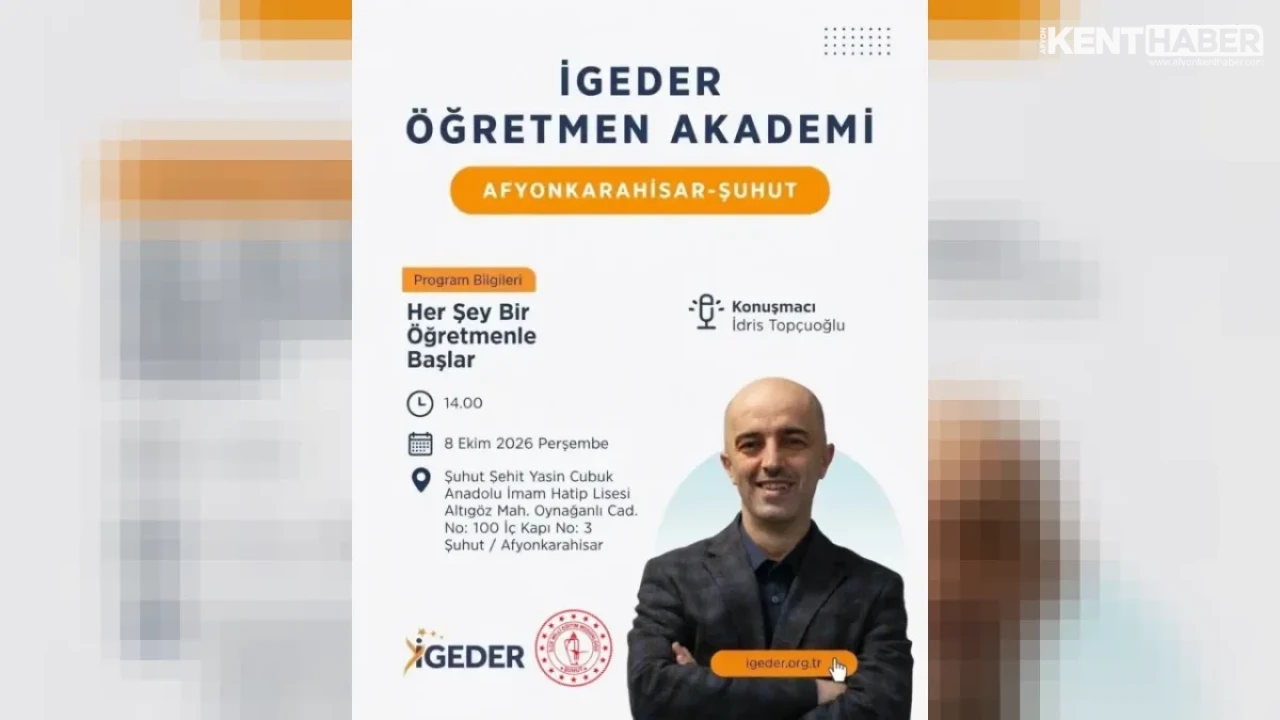 Afyonkarahisar Şuhut’ta Eğitim Seferberliği: İGEDER Başkanı İdris Topçuoğlu Öğretmenlerle Buluşuyor
