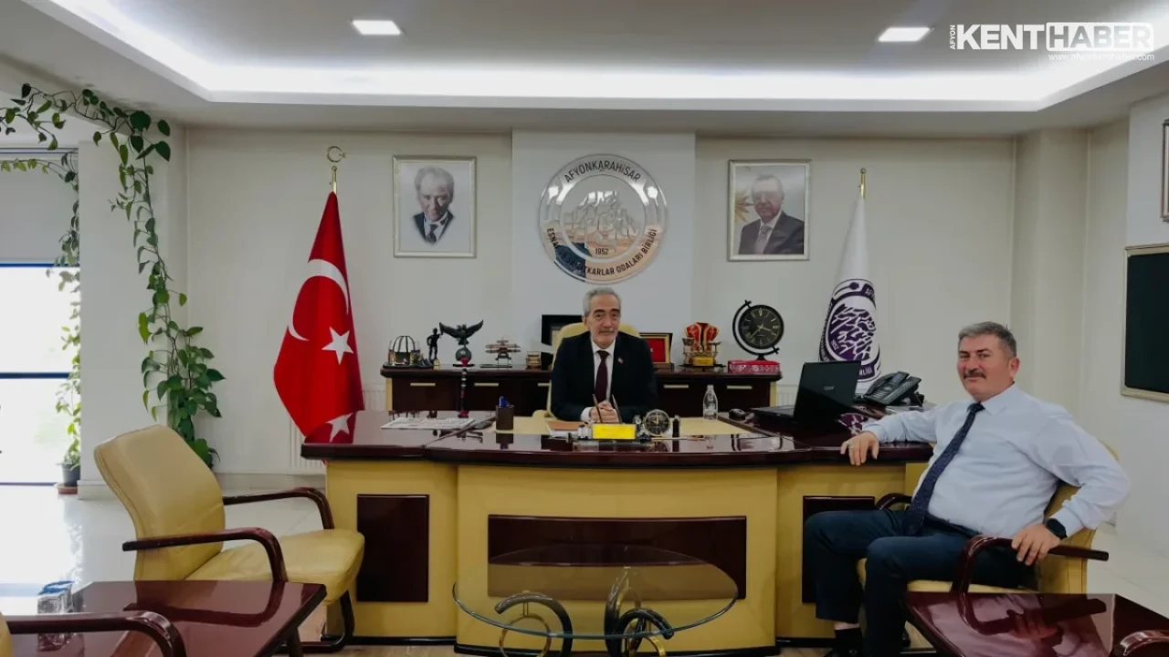 Korel Thermal Resort Hotel Gece Müdürü İsmail Uslu’dan Birlik Başkanı Cengiz Üstün’e Hayırlı Olsun Ziyareti