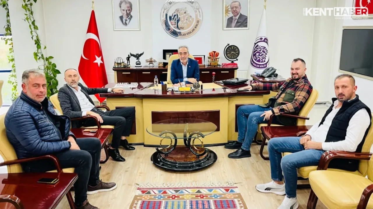 Sinanpaşa Şoförler Odası Başkanı’dan Afyonkarahisar ESOB Başkanı Üstün’e Ziyaret