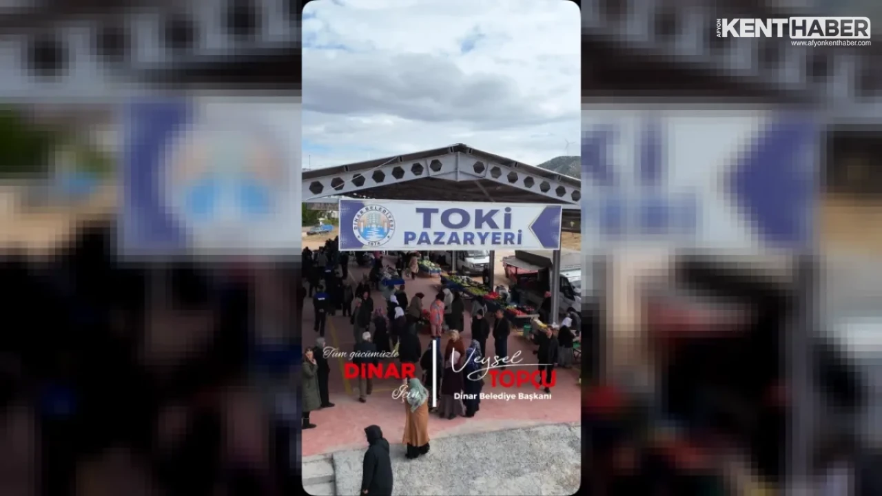 Dinar TOKİ Pazar Yeri Her Perşembe Vatandaşların Alışveriş İhtiyacını Karşılıyor